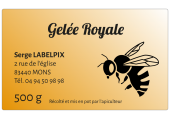 Étiquette miel gelée royale fond dégradé à personnaliser