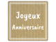 étiquette joyeux anniversaire papier kraft