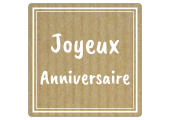 étiquette joyeux anniversaire papier kraft