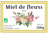 autocollant Miel de fleurs 2019