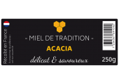 étiquette autocollante Miel de tradition Acacia 