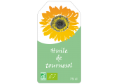 Étiquette huile de tournesol à personnaliser