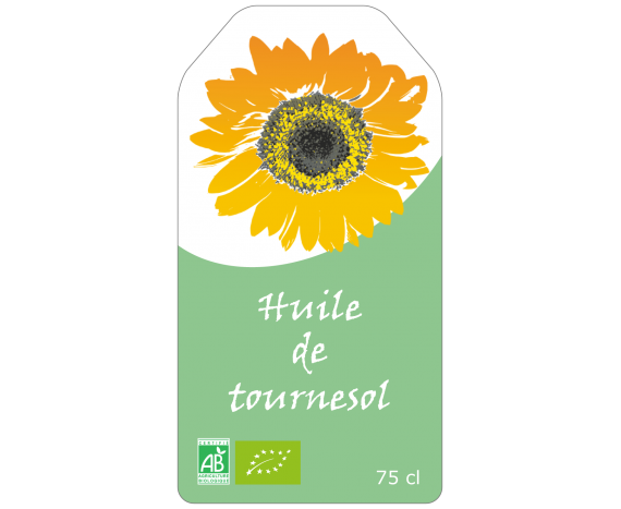 Étiquette huile de tournesol à personnaliser