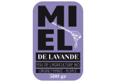 Autocollant miel de lavande mauve 500g