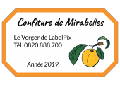 Autocollant à personnaliser confiture de mirabelles