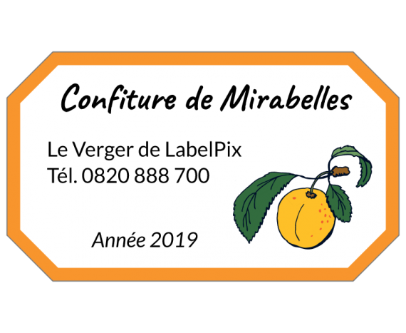 Autocollant à personnaliser confiture de mirabelles