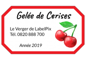 Gelée de cerises, sticker à personnaliser