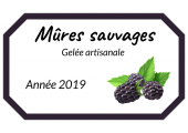 Étiquette à personnaliser mûres sauvages, gelée artisanale