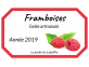 Étiquette de gelée artisanale framboises