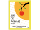 étiquette jus de pommes avec branche