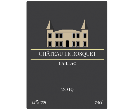 Étiquette vin château le bosquet 2019