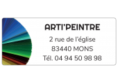 Étiquette adresse Arti'peintre