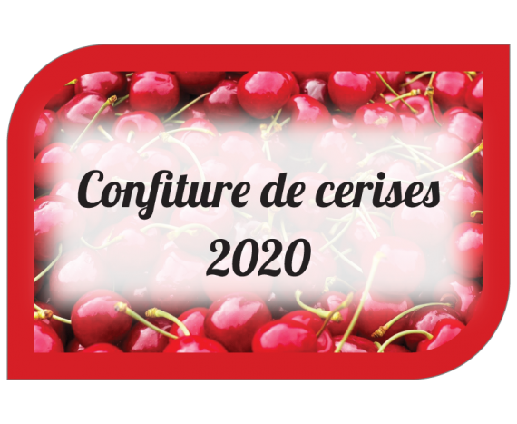 Confiture de cerises - autocollant à personnaliser