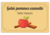 Gelée pommes cannelle - étiquette à personnaliser en ligne