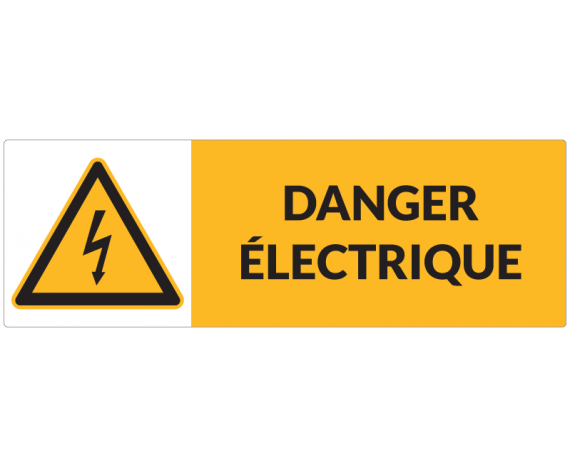 Danger électrique - étiquette prête à l'emploi