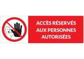 Accès réservés aux personnes autorisées - étiquette prête à l'emploi