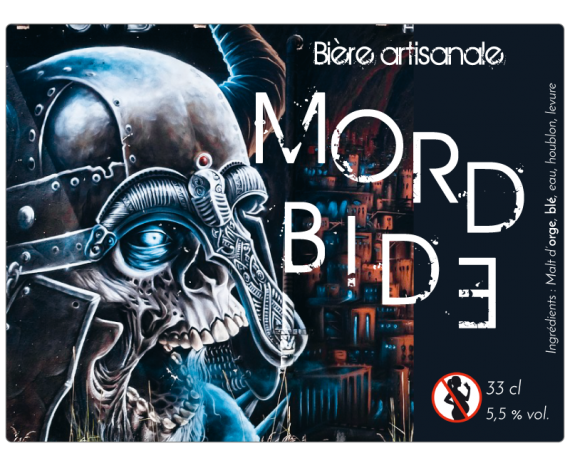 Étiquette bière "Mord bide" à personnaliser