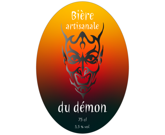 Bière artisanale du démon - Autocollant à personnaliser