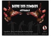 Bière des zombies - autocollant à personnaliser