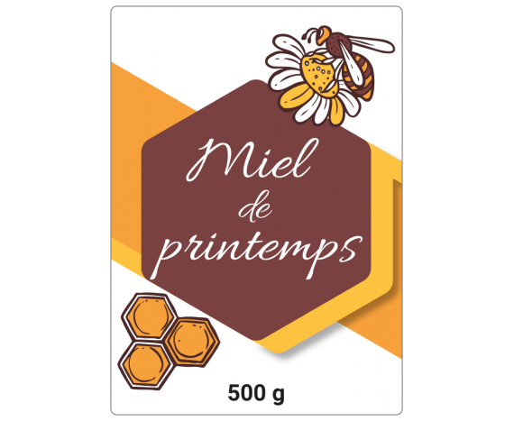 Miel de printemps - autocollant à personnaliser