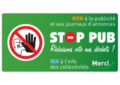 étiquette autocollante stop pub