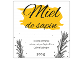 Autocollant carré miel de sapin 500 g