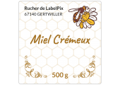 Miel crémeux 500 g - étiquette personnalisable