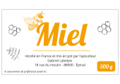 Autocollant miel à personnaliser 500 g 