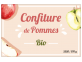 Confiture de pommes BIO - étiquette à personnaliser