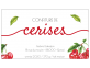 Étiquette adhésive confiture de cerises