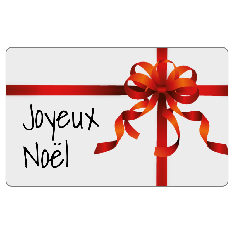 Lot 500 étiquettes autocollantes cadeau Noël avec ruban rouge