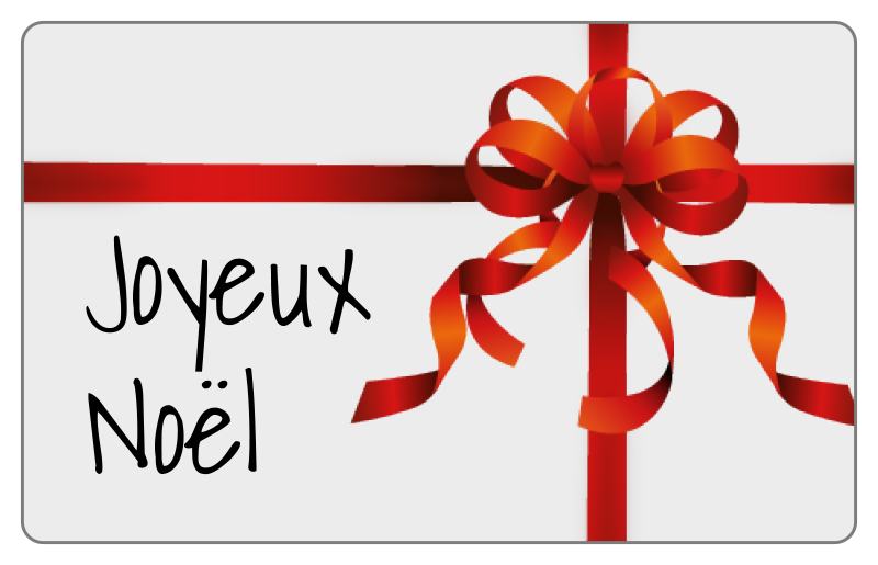 Étiquettes cadeau adhésives forme boule Joyeux Noël doré brillant, rouge  et blanc (x500)