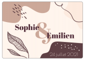 Étiquette mariage "Sophie & Émilien" à personnaliser