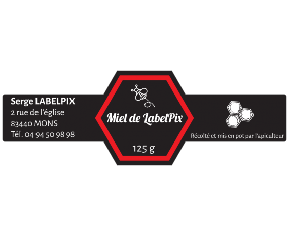 Miel de LabelPix 125g à personnaliser