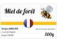 Autocollant miel de forêt français à personnaliser