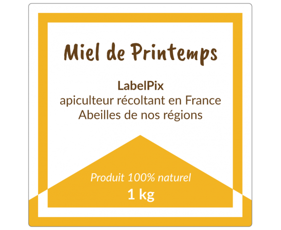 Miel de Printemps 1 kg bicolore à personnaliser