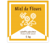 Autocollant carré à personnaliser - Miel de Fleurs 1 kg design