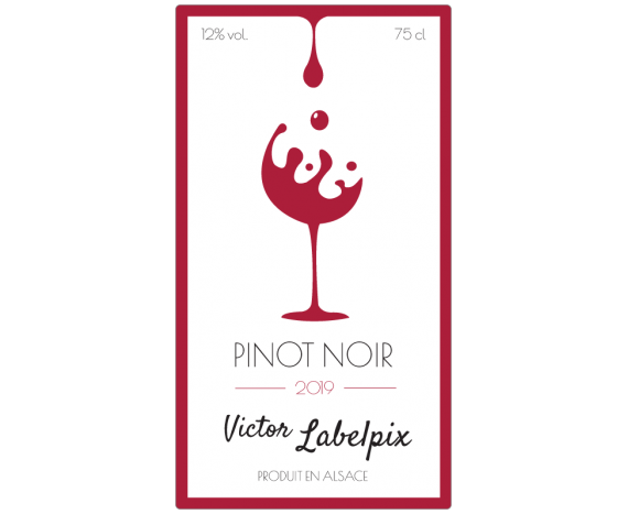 Pinot noir autocollant à personnaliser