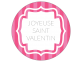 Étiquettes Joyeuse Saint Valentin rose vintage