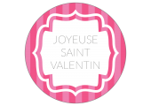 Étiquettes Joyeuse Saint Valentin rose vintage