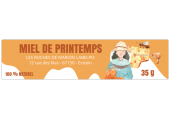 Étiquette miel de printemps petits pots