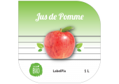 Autocollant jus de pommes 1L à personnaliser en ligne 