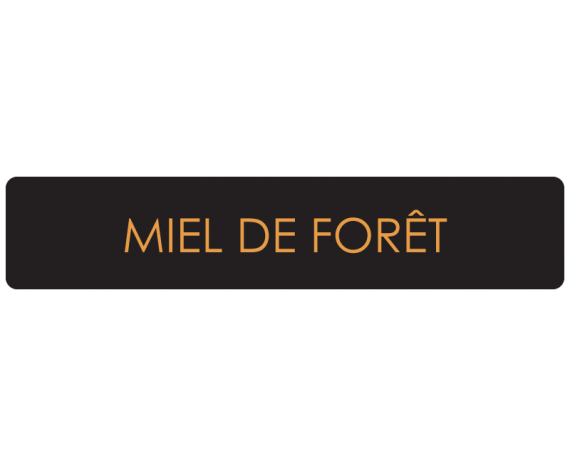 Sticker miel de forêt noir et or