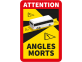 Autocollant attention angles morts pour bus