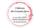 Sticker adresse circulaire à personnaliser en ligne 