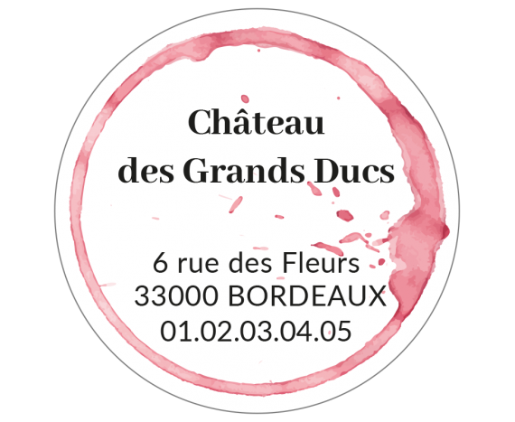 Sticker adresse circulaire à personnaliser en ligne 