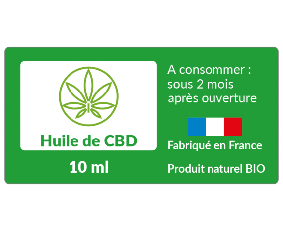 Étiquette à personnaliser Huile de CBD 