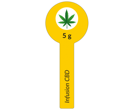 Infusion de CBD - étiquette jaune à personnaliser en ligne