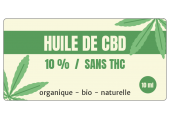 Sticker rectangulaire huile de CBD