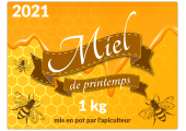 Miel de printemps ruche 1 kg à personnaliser en ligne 